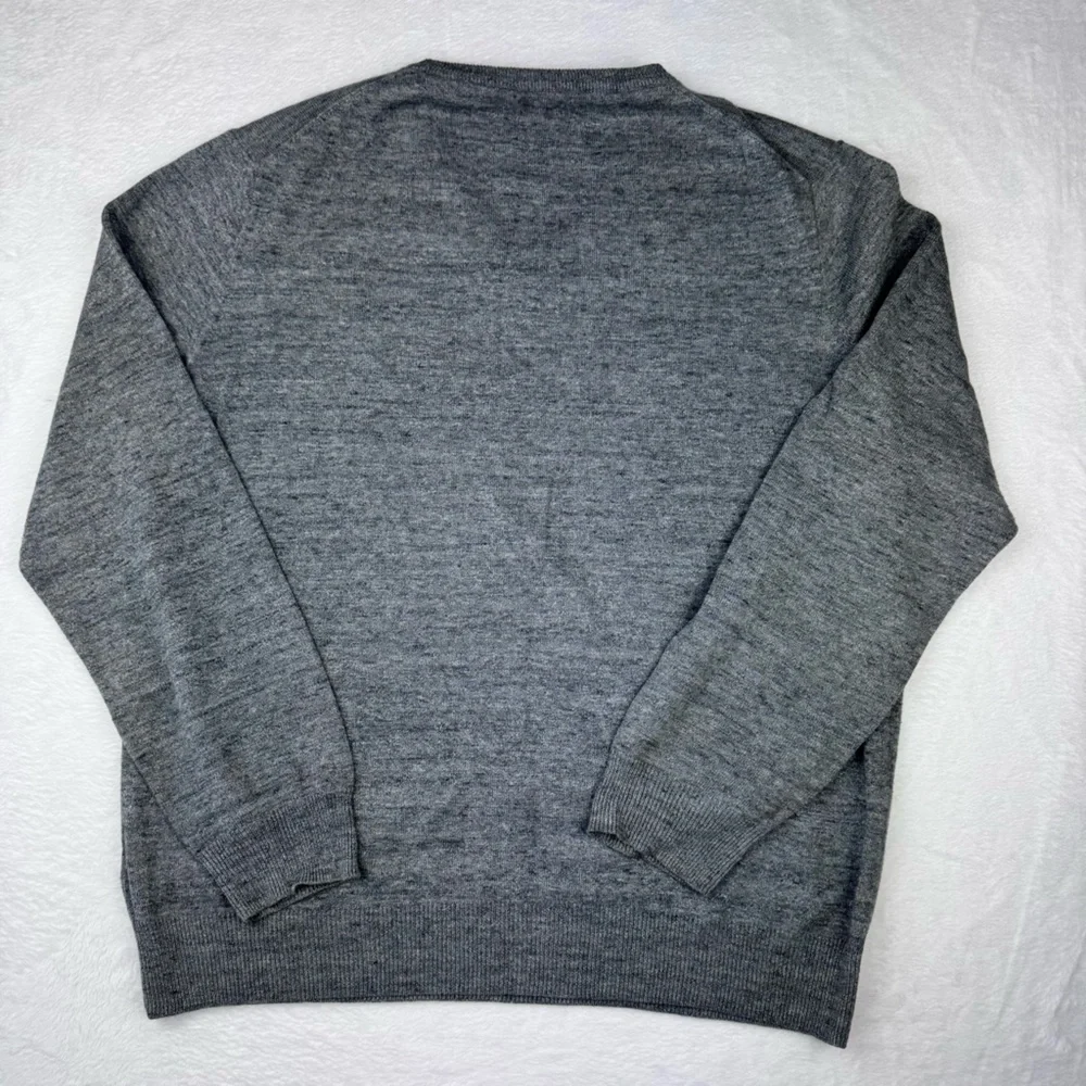 J. Crew 100% Cotton V-Neck Sweater. Gray. Men’s size L.